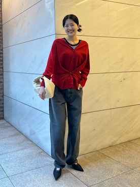 「COLUMN（コラム）のアイテム」を使った、ESTNATION WOMENSさん（レディース・166cm）の冬コーディネート