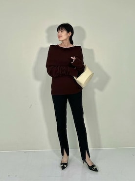「COLUMN（コラム）のアイテム」を使った、ESTNATION WOMENSさん（レディース・160cm）の冬コーディネート