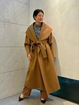 「デザイントップス」｜「アイテム（その他アウター）」を使った、ESTNATION WOMENSさん（レディース・167cm）の冬コーディネート