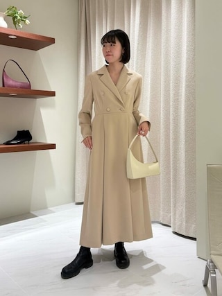 【美品】COLUMN ビッグカラーワンピース コラム 38 ホワイト ビッグカラーワンピース【残りわずか】 | DRESS | OBLI