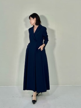「COLUMN（コラム）のアイテム」を使った、ESTNATION WOMENSさん（レディース・160cm）の冬コーディネート
