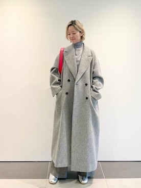 「オフィススタイル」｜「アイテム（チェスターコート）」を使った、ESTNATION WOMENSさん（レディース・162cm）の冬コーディネート