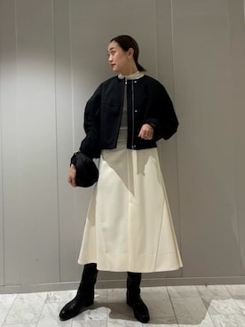 「COLUMN（コラム）のアイテム」を使った、ESTNATION WOMENSさん（レディース・169cm）の冬コーディネート