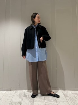 「COLUMN（コラム）のアイテム」を使った、ESTNATION WOMENSさん（レディース・169cm）の冬コーディネート