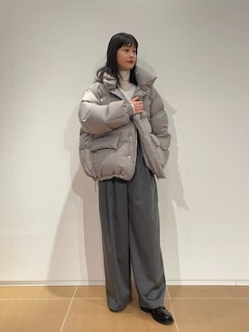 「COLUMN（コラム）のアイテム」を使った、ESTNATION WOMENSさん（レディース・163cm）の冬コーディネート