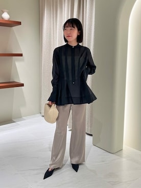 「COLUMN（コラム）のアイテム」を使った、ESTNATION WOMENSさん（レディース・160cm）の冬コーディネート