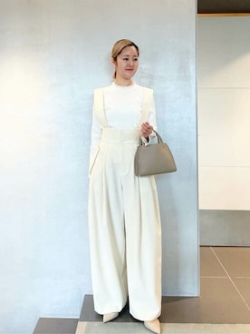 「COLUMN（コラム）のアイテム」を使った、ESTNATION WOMENSさん（レディース・162cm）の冬コーディネート