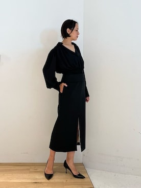 「COLUMN（コラム）のアイテム」を使った、ESTNATION WOMENSさん（レディース・164cm）の冬コーディネート