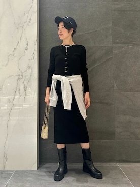 「COLUMN（コラム）のアイテム」を使った、ESTNATION WOMENSさん（レディース・167cm）の冬コーディネート