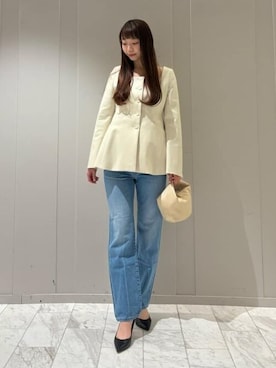「COLUMN（コラム）のアイテム」を使った、ESTNATION WOMENSさん（レディース・165cm）の冬コーディネート