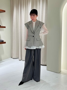 「COLUMN（コラム）のアイテム」を使った、ESTNATION WOMENSさん（レディース・160cm）の冬コーディネート