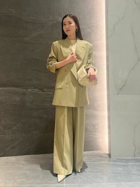 「COLUMN（コラム）のアイテム」を使った、ESTNATION WOMENSさん（レディース・163cm）の冬コーディネート