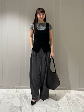 「COLUMN（コラム）のアイテム」を使った、ESTNATION WOMENSさん（レディース・165cm）の冬コーディネート