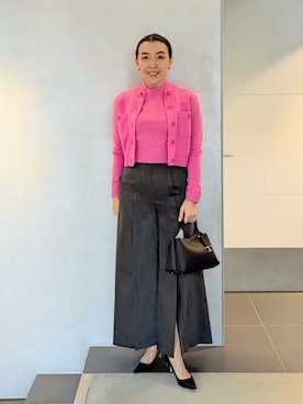 ESTNATION ポケット クルーネック カーディガン・クルーネック