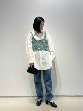 「COLUMN（コラム）のアイテム」を使った、ESTNATION WOMENSさん（レディース・152cm）の冬コーディネート