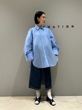 「COLUMN（コラム）のアイテム」を使った、ESTNATION WOMENSさん（レディース・155cm）の冬コーディネート