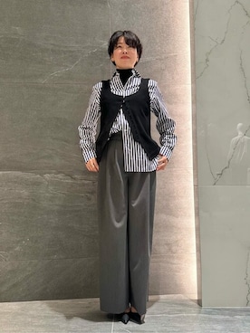 「COLUMN（コラム）のアイテム」を使った、ESTNATION WOMENSさん（レディース・167cm）の冬コーディネート