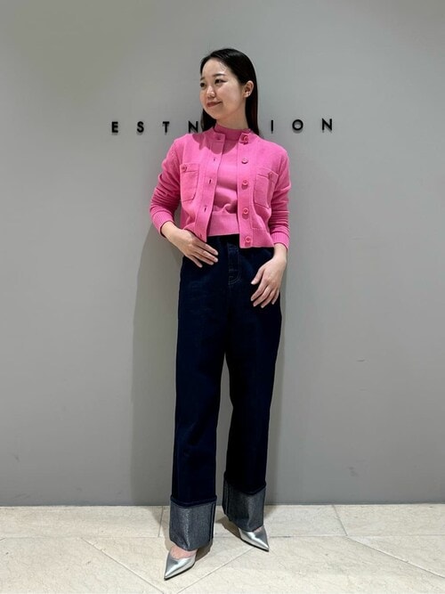 ニット セーター ESTNATION / コンパクト クルーネック ニット レディース セール】ESTNATION / コンパクト クルーネック ニット（ニット