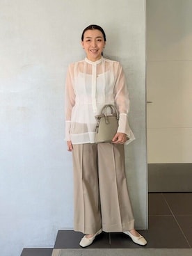 「COLUMN（コラム）のアイテム」を使った、ESTNATION WOMENSさん（レディース・166cm）の冬コーディネート