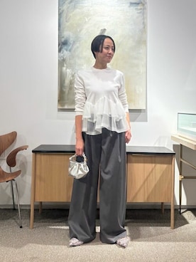 「COLUMN（コラム）のアイテム」を使った、ESTNATION WOMENSさん（レディース・164cm）の春コーディネート