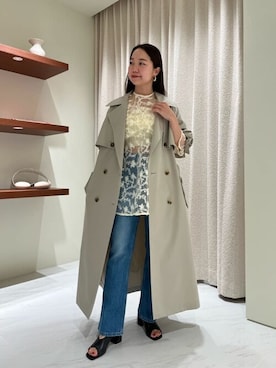 「COLUMN（コラム）のアイテム」を使った、ESTNATION WOMENSさん（レディース・156cm）の春コーディネート
