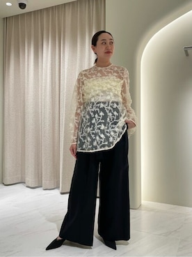 「COLUMN（コラム）のアイテム」を使った、ESTNATION WOMENSさん（レディース・169cm）の春コーディネート