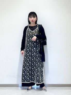 「キャミワンピース」｜さちさん（レディース・155cm）の冬コーディネート