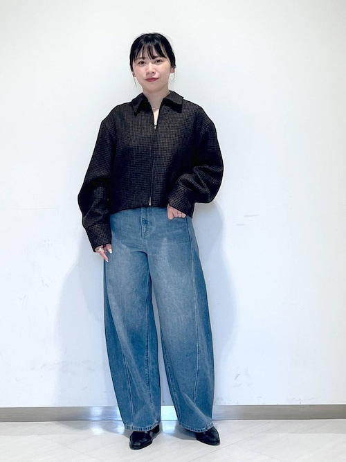 セール】ショートZIPシャツジャケット（テーラードジャケット）｜A