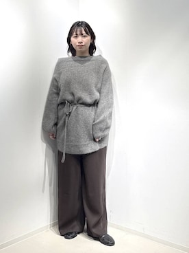 「おでかけ」｜「アイテム（ワンピース/ドレス）」を使った、さちさん（レディース・155cm）の秋コーディネート