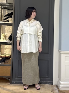 「A part by（アパートバイ）のナローストラップサンダル（サンダル）」を使った、さちさん（レディース・155cm）の夏コーディネート