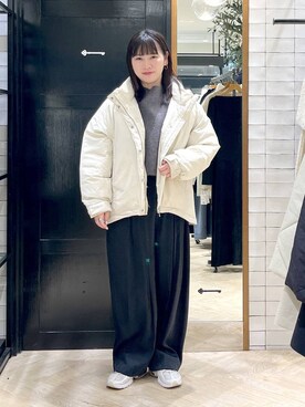 「アイテム（ダウンジャケット/コート）」を使った、さちさん（レディース・155cm・20代）の秋コーディネート