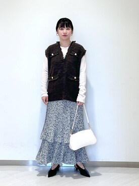 「A part by（アパートバイ）の【2WAY】フトベルトショルダーバッグ（ショルダーバッグ）」を使った、さちさん（レディース・155cm）の秋コーディネート