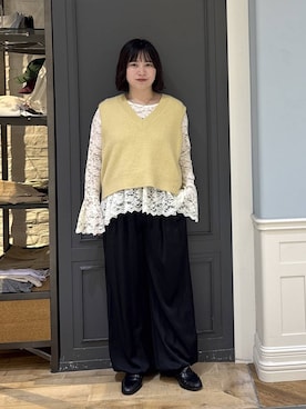 「アイテム（ニット/セーター）」を使った、さちさん（レディース・155cm・30代）の秋コーディネート