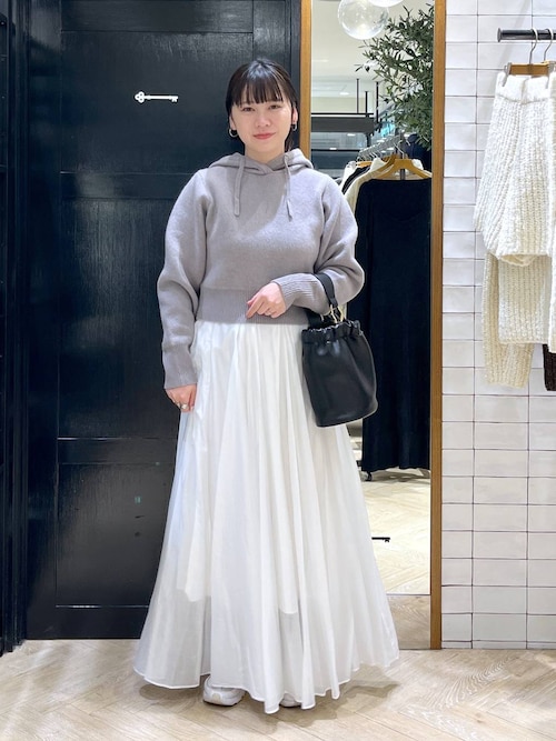 セール】コンパクトフードニットプルオーバー（ニット/セーター