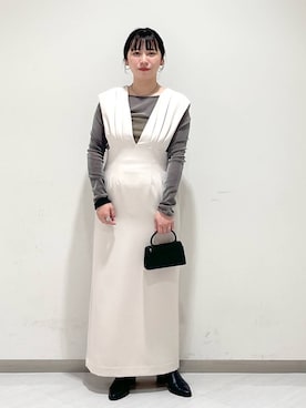 「アイテム（ジャンパースカート）」を使った、さちさん（レディース・155cm・20代）の秋コーディネート