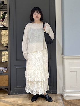 「アイテム（ニット/セーター）」を使った、さちさん（レディース・155cm・30代）の秋コーディネート