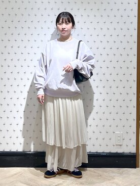 「e/rm（イーアールエム）のアイテム（パンツ）」を使った、さちさん（レディース・155cm）の冬コーディネート