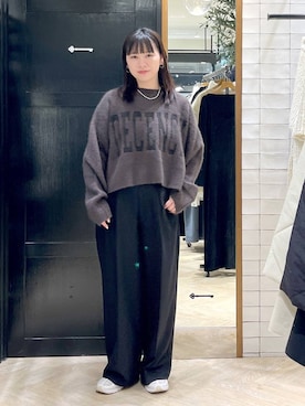 「アイテム（スラックス）」を使った、さちさん（レディース・155cm・20代）の秋コーディネート