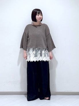 「アイテム（チュニック）」を使った、さちさん（レディース・155cm・20代）の夏コーディネート