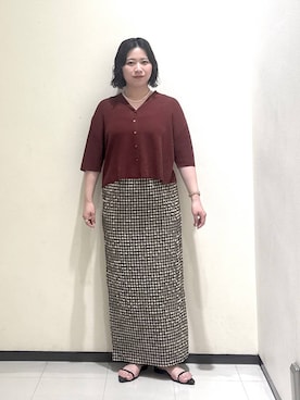 「A part by（アパートバイ）のナローストラップサンダル（サンダル、ブラック系）」を使った、さちさん（レディース・156cm）の夏コーディネート