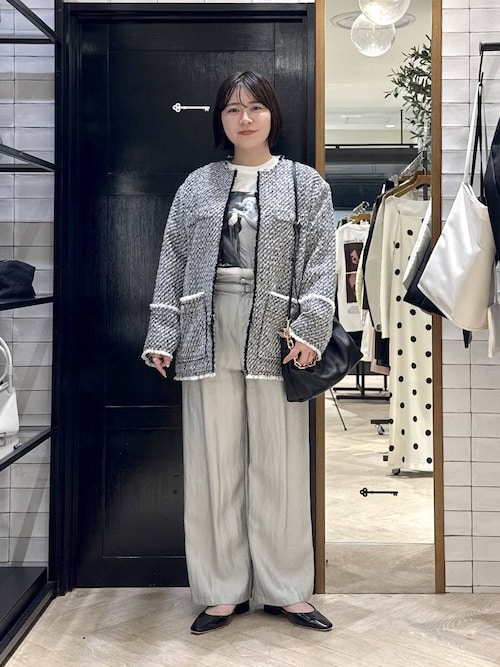 アパートバイツイードノーカラージャケット 楽天市場】【SALE／46%OFF】(W)ノーカラーツィードJK A part by