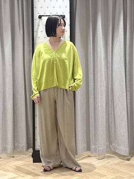 「A part by（アパートバイ）のナローストラップサンダル（サンダル、ブラック系）」を使った、さちさん（レディース・156cm）の春コーディネート