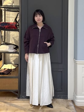 「A part by（アパートバイ）のメタルパーツパンプス（パンプス、ブラック系）」を使った、さちさん（レディース・156cm）の秋コーディネート