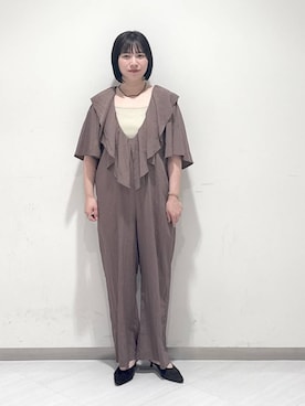 「アイテム（オールインワン・サロペット）」を使った、さちさん（レディース・155cm・20代）の夏コーディネート