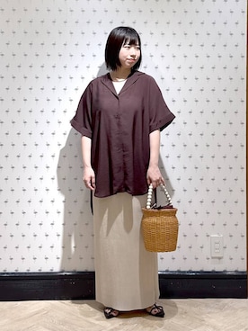 「COTTO（コトゥー）のアイテム」を使った、さちさん（レディース・155cm）の夏コーディネート