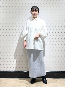 「e/rm（イーアールエム）のアイテム（スカート）」を使った、さちさん（レディース・155cm）の秋コーディネート