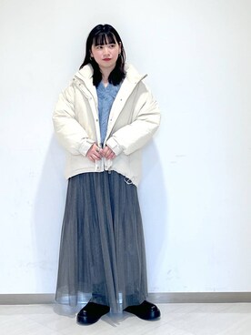 「アイテム（ダウンジャケット/コート）」を使った、さちさん（レディース・155cm・20代）の冬コーディネート