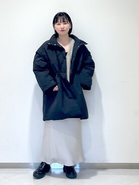 「A part by（アパートバイ）のアイテム（ダウンジャケット/コート）」を使った、さちさん（レディース・156cm）の秋コーディネート