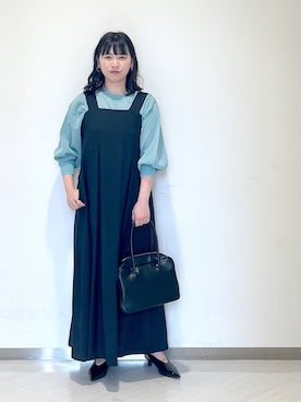「アイテム（ジャンパースカート）」を使った、さちさん（レディース・155cm・20代）の秋コーディネート