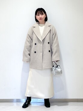「A part by（アパートバイ）のアイテム（チェスターコート）」を使った、さちさん（レディース・156cm）の秋コーディネート